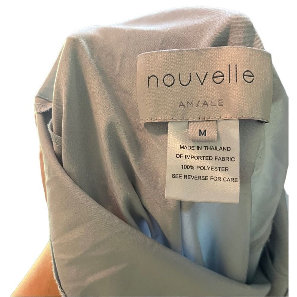 Nouvelle Amsale Jordan Open Back Chiffon Halter Bridesmaid Dress Medium - Picture 4 of 4